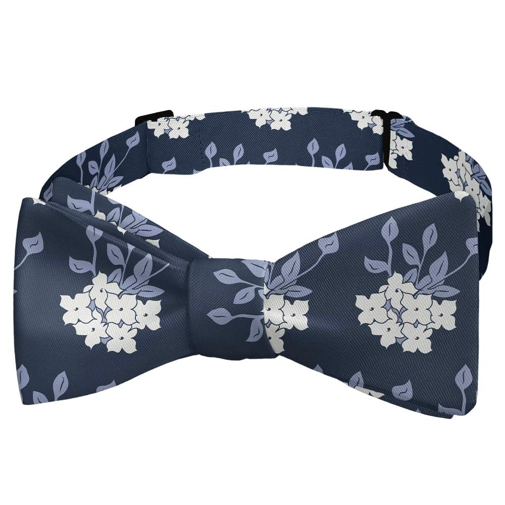 Instastuff Navy Blue Floral Print Pre-Tied Bow Tie
