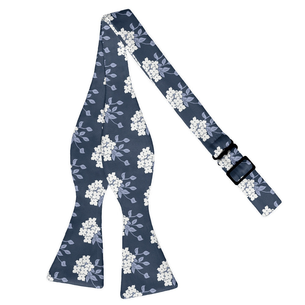Instastuff Navy Blue Floral Print Pre-Tied Bow Tie