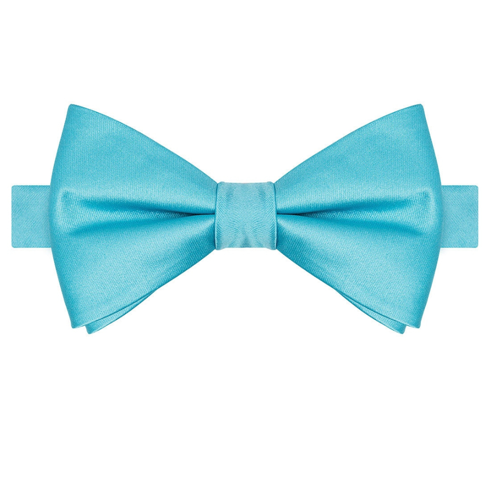 Instastuff Light Aqua Satin Pre-Tied Bow Tie