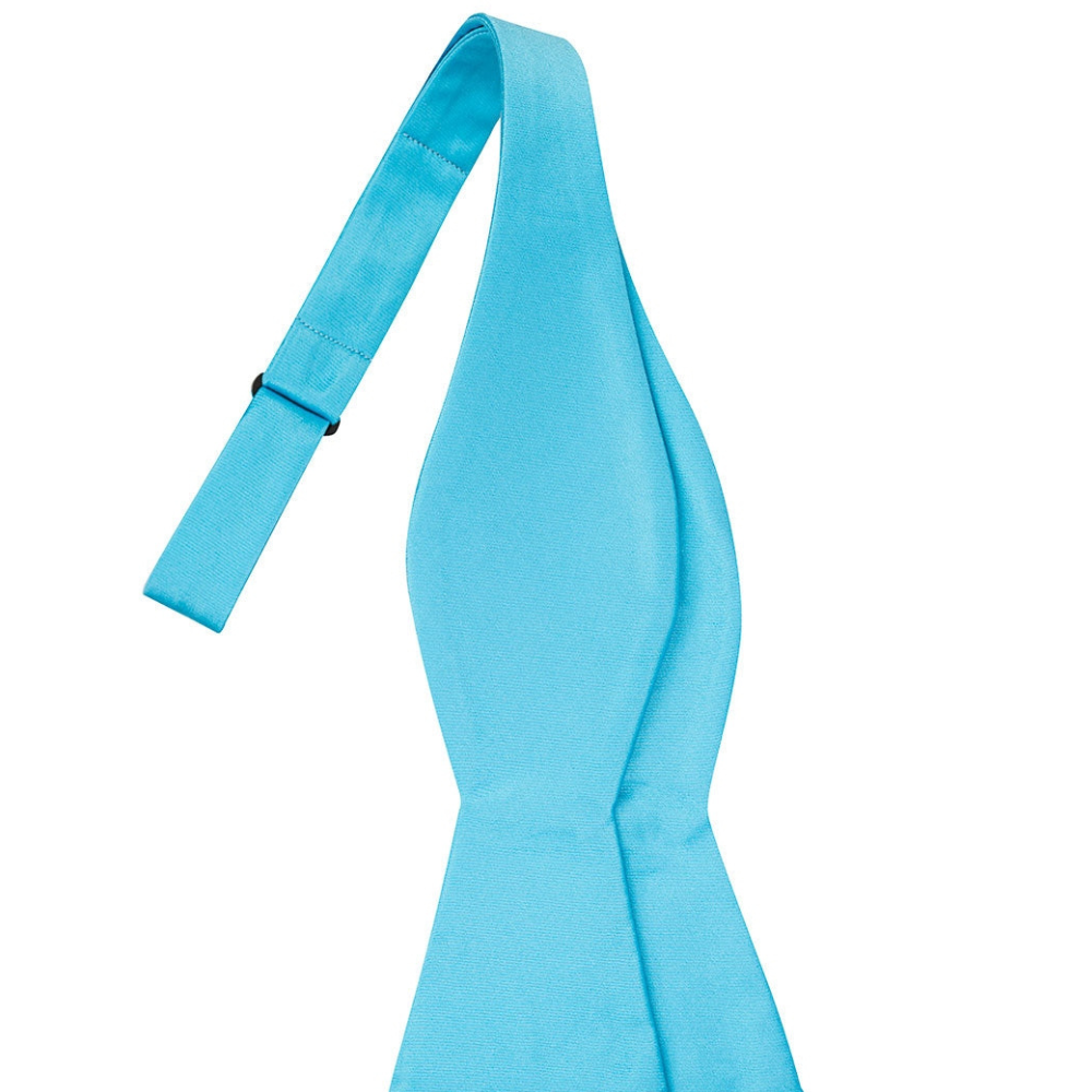 Instastuff Light Aqua Satin Pre-Tied Bow Tie