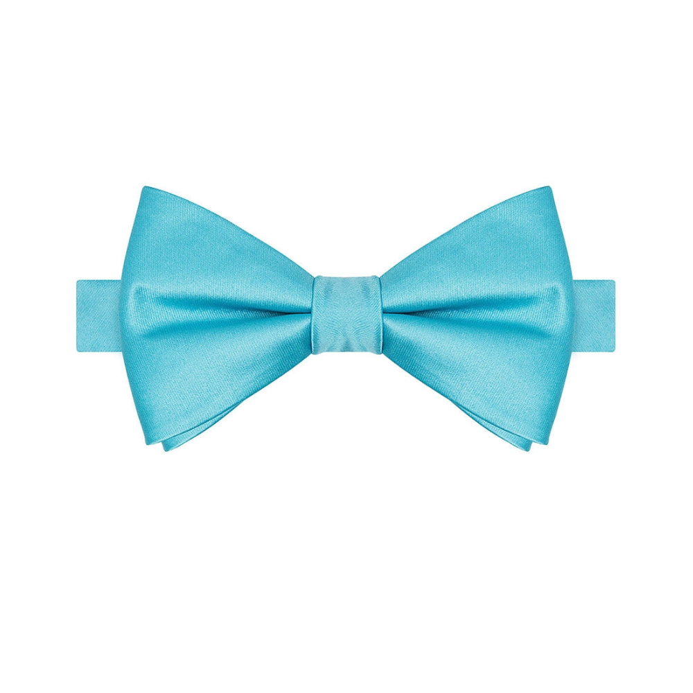 Instastuff Light Aqua Satin Pre-Tied Bow Tie